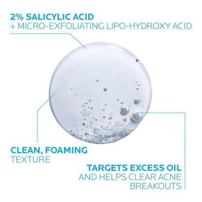 La_Roche-Posay_Effaclar_Medicated_Gel_Cleanser,_2%_Salicylic_Acid_Cleanser_+_LHA_+_Glycerin,_Foaming_Acne_Face_Wash,_Helps_Clear_&_Prevent_Acne_Breakouts,_Oil_Free,_Targets_Excess_Oil