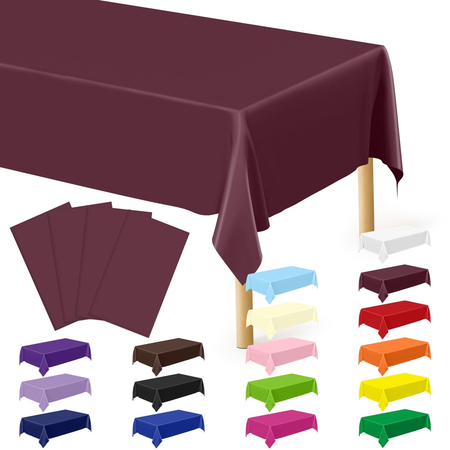 Wine - 4pcs 54x108 in