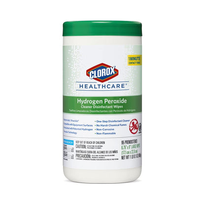 Clorox_Healthcare_Hydrogen_Peroxide_Cleaner_Disinfectant_Wipes,_6.75"_x_9",_95_Count_(Package_May_Vary)