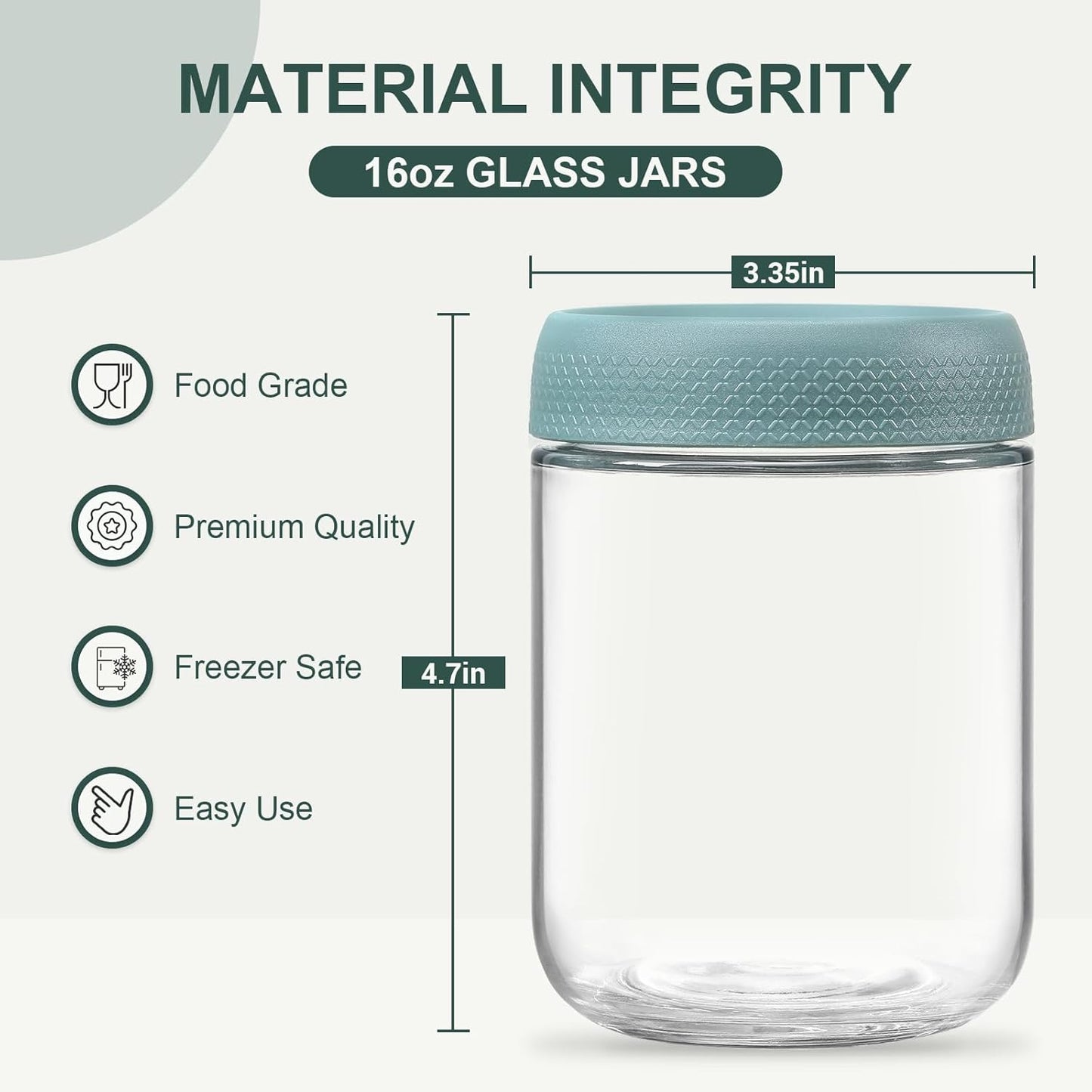 NETANY_6-pack_16_oz_Overnight_Oats_Containers_with_Lids,_Glass_jars_with_Airtight_Lids,_Wide_mouth_Mason_Salad_jars,_Glass_Food_Storage_Containers_for_Snacks_Yogurt_Spice_Sugar