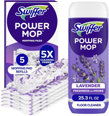 Swiffer_Power_Mop_Refill_Pack,_Floor_Cleaner_for_Mopping_Tile,_Vinyl,_Laminate,_Wood_in_Home,_Bathroom,_Kitchen,_All_Purpose_Multi-Surface_Cleaning,_5_Pads_+_1_Lavender_Solution