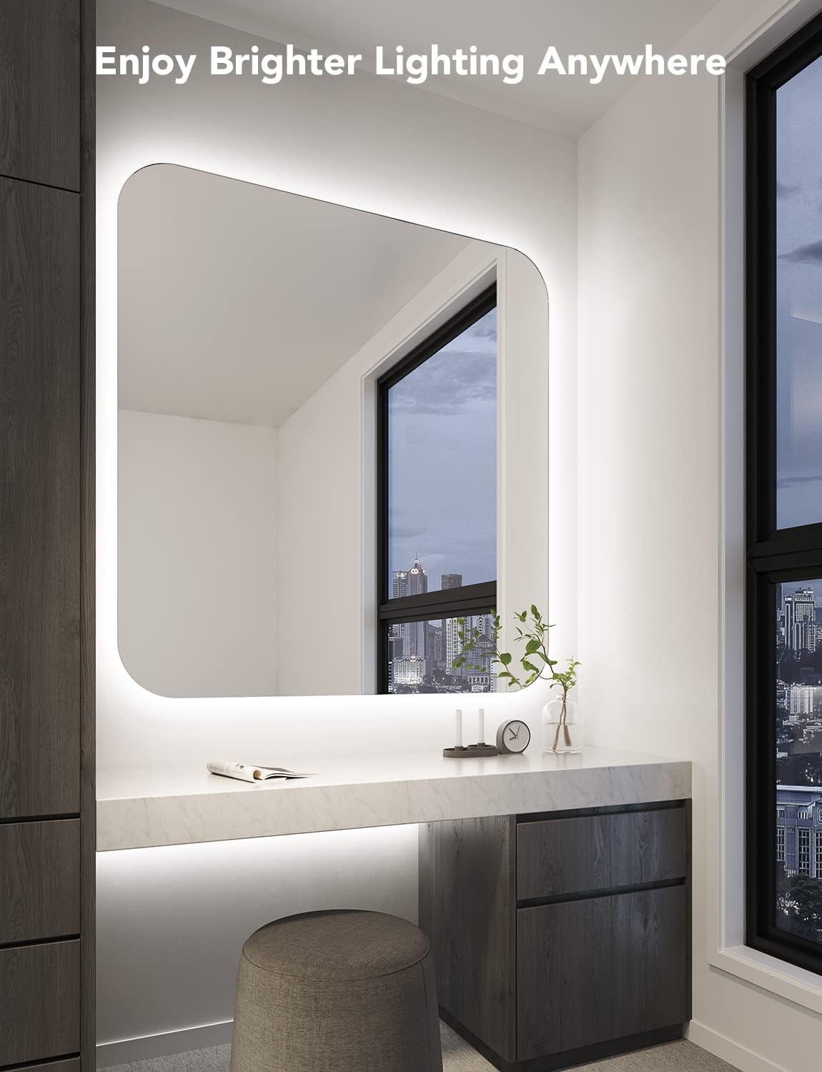 Govee_White_LED/Warm_Led_Strip_Lights,_Upgraded_16.4ft_Dimmable_LED_Light_Strip_6500K_Bright_Daylight_White,_Strong_Adhesive,_300_LEDs_Flexible_Tape_Lights_for_Mirror,_Kitchen_Cabinet,_Bedroom,_Christmas_Decor