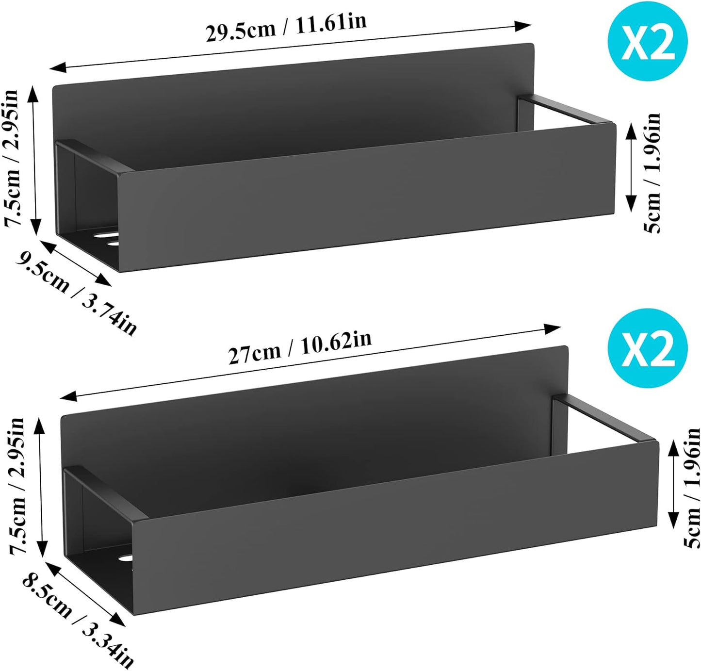 Metal_4_Pack_Magnetic_Spice_Storage_Rack_Organizer_for_Refrigerator_and_Oven,_Black_Fridge_Organizers_and_Storage