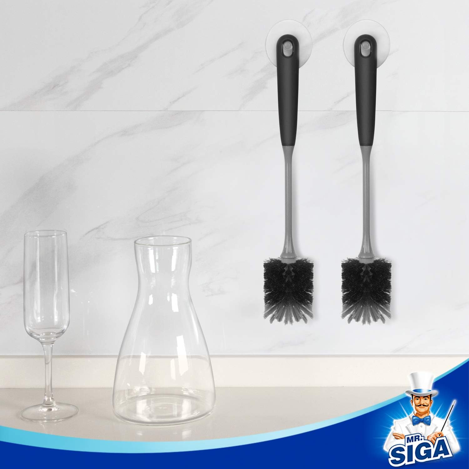 MR.SIGA_Long_Handle_Bottle_Brush,_Flexible_Scrub_Brush_for_Water_Bottles,_Glasswares,_Mugs,_Black,_2_Pack