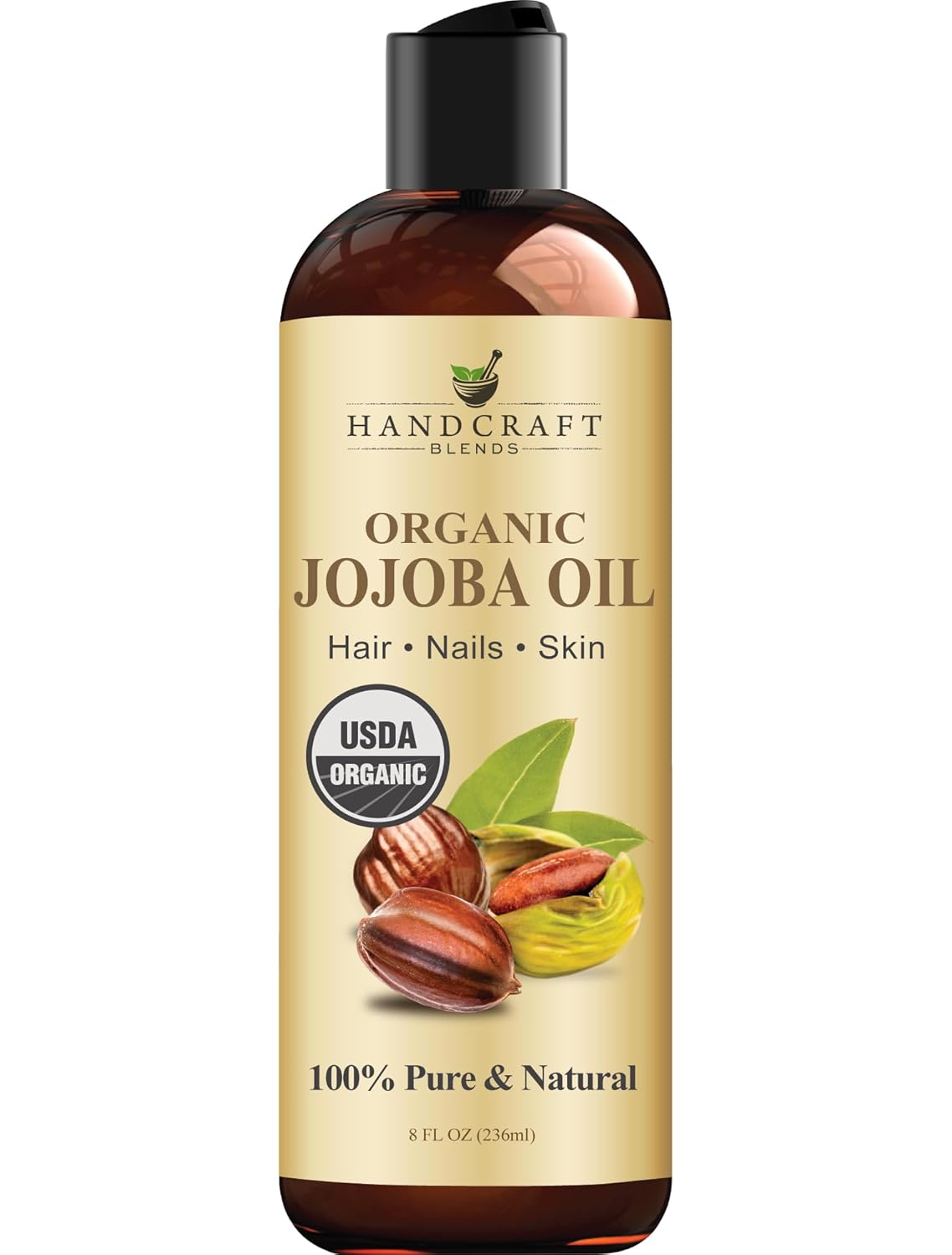 Handcraft_Blends_USDA_Organic_Jojoba_Oil_|_Cold-Pressed_|_8_Fl_Oz_|_100%_Pure_&_Natural_|_for_Hair,_Skin_&_Face_|_Premium_Grade_Carrier_Oil_|_for_Massage_&_Aromatherapy_|_Hexane-Free