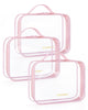 3 Pack, Medium - Clear Pink-with handle+180° open