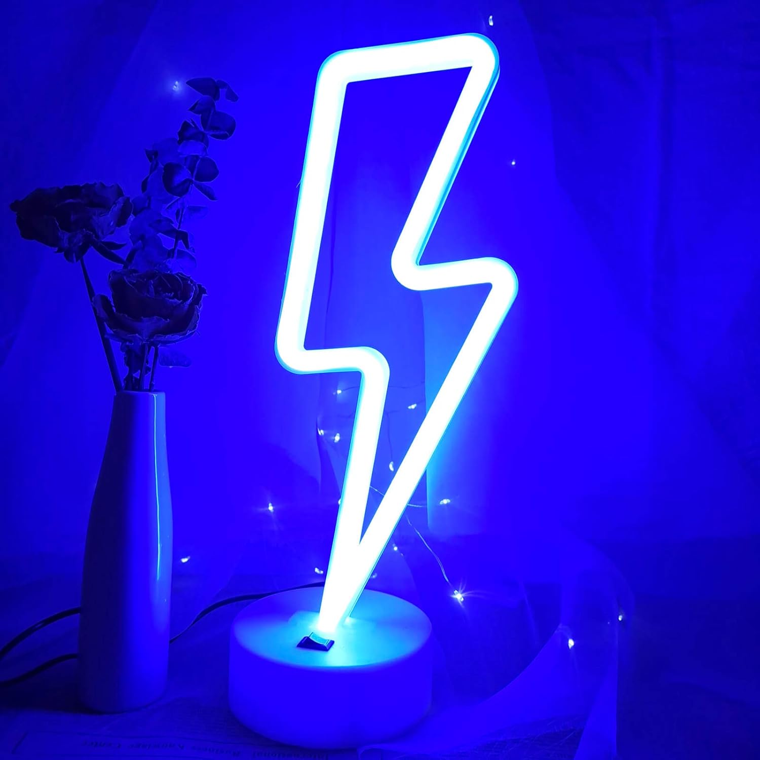 Lightning_Bolt_Neon_Signs_Lightning_Neon_Sign_with_Base_for_Bedroom_LED_Lighting_for_Room_Decor_for_Teen_Girls_Gifts_for_Teenager_Boys_USB/Battery_Cool_Gaming_Light_with_Holder(Blue)