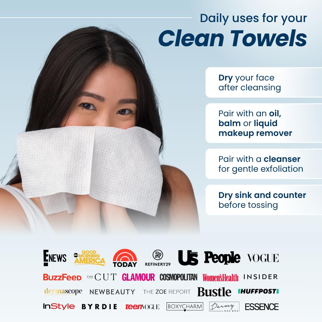 Clean_Skin_Club_Clean_Towels®,_100%_USDA_Biobased_Face_Towel,_Disposable_Face_Towelette,_Eczema_Association_Accepted,_Makeup_Remover_Dry_Wipes,_Ultra_Soft,_1_Pack,_25_Ct