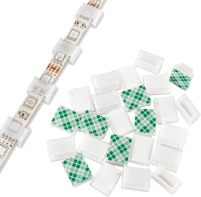 GooChan_Strip_Light_Mounting_Clips_Self-Adhesive_Strip_Brackets_Holder,100Pack_Clamps_Fix_Light_Strip_8mm_10mm_12mm_(for_10mm(3/8")_Wide_Strip_Light)