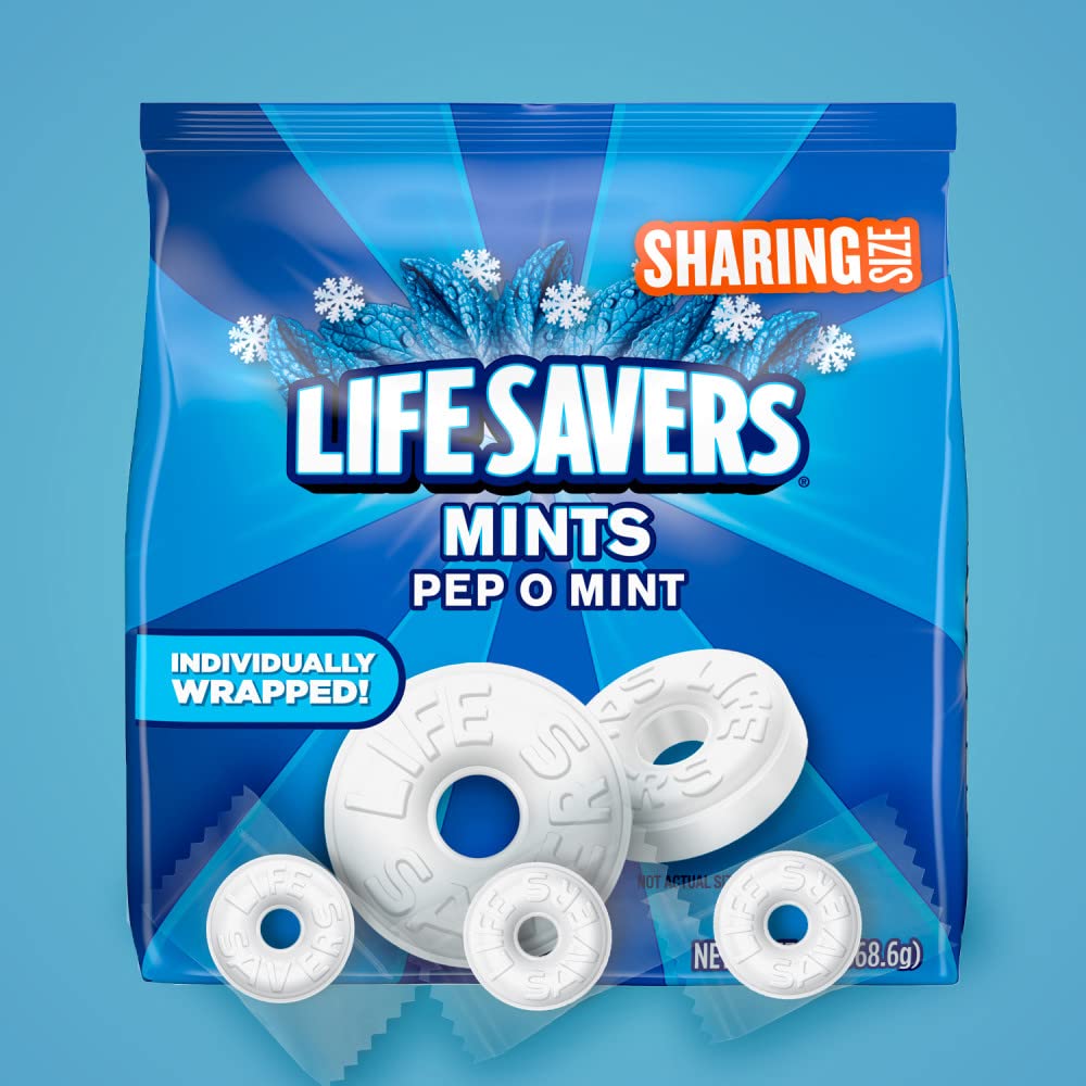 LIFE_SAVERS_Pep-O-Mint_Breath_Mints_Hard_Candy,_Sharing_Size,_13_oz_Bag