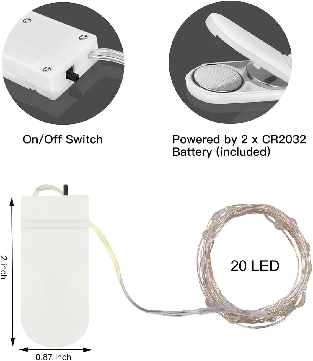 24_Pack_Mini_Fairy_Lights_Battery_Operated_-_Long_Lasting_CR2032_Battery,_6.6ft_20_LED_Warm_White_String_Lights_for_Wedding_Centerpieces,_Crafts,_Mason_Jars_Decor