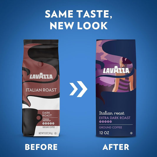 Lavazza_Italian_Roast_Ground_Coffee_6_Bags_of_12oz,_Dark_Roast,_Strong_and_Bold_Taste,_Intensity_5/5,_100%_Arabica,_Ideal_for_Drip_Brewers,_(Pack_of_6)_-_Package_May_Vary