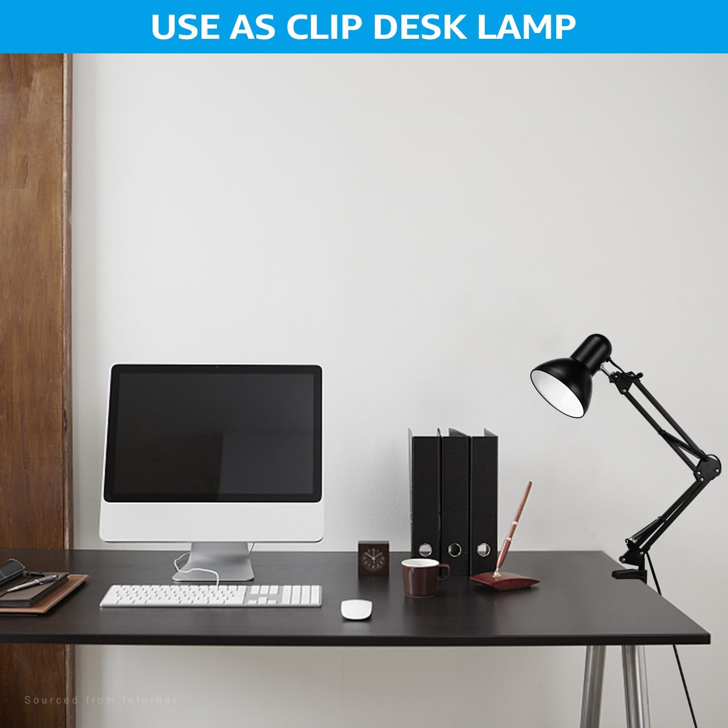 TORCHSTAR_Metal_Desk_Lamp_with_Clamp,_Swing_Arm,_Architect_Adjustable_Gooseneck_Table_Lamp,_Clip_Desk_Lights_for_Home_Office,_Work,_Study,_Reading,_E26_Base,_Multi-Joint,_Black