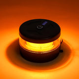 Magnetic Wireless Beacon Light, USB-C Rechargeable LED Strobe Lights for Trucks, Mini Portable Flashing Emergency Safety Warning Light for Postal Car Tractor UTV Golf Cart IP67 Waterproof Amber