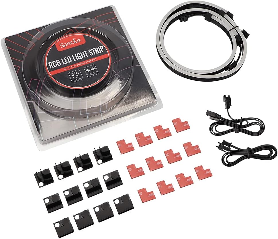 NEON_RGB/ARGB_PC_LED_Strip_Light_Kit,_2x15.7inch_Magnetic_LED_Strips_with_12_Strong_Magnets,_Compatible_with_5V_3-Pin_Addressable_(WS2812)_and_12V_4-Pin_RGB_Headers,_Sync_with_Aura_SYNC,_Gigabyte_RGB_Fusion,_MSI_Mystic_Light,_ASRock_Polychrome_RGB