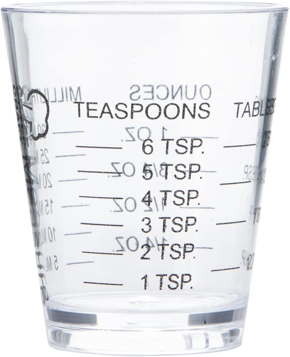 Chef_Craft_Classic_Plastic_Shot_Glass_Measurer,_1_ounce_teaspoon/tablespoon,_Clear