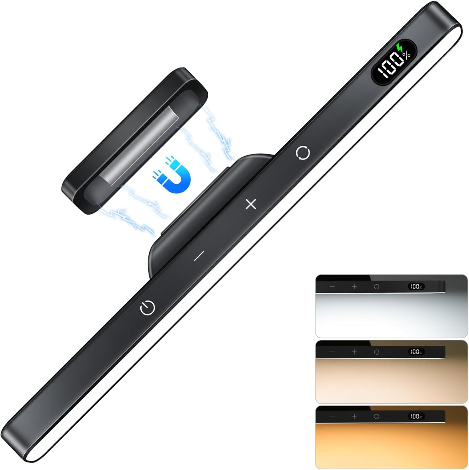 WILLED_3W_Dimmable_Mirror_Lights,3_Colors_Adjustable_Wall_Light_with_120_LED,Touch_Control,2000mAh_Rechargeable_Battery_Makeup_Light,_Magnetic_Stick_Light_Bar_for_Cabinet,Kitchen,Closet,Bedside,Desk