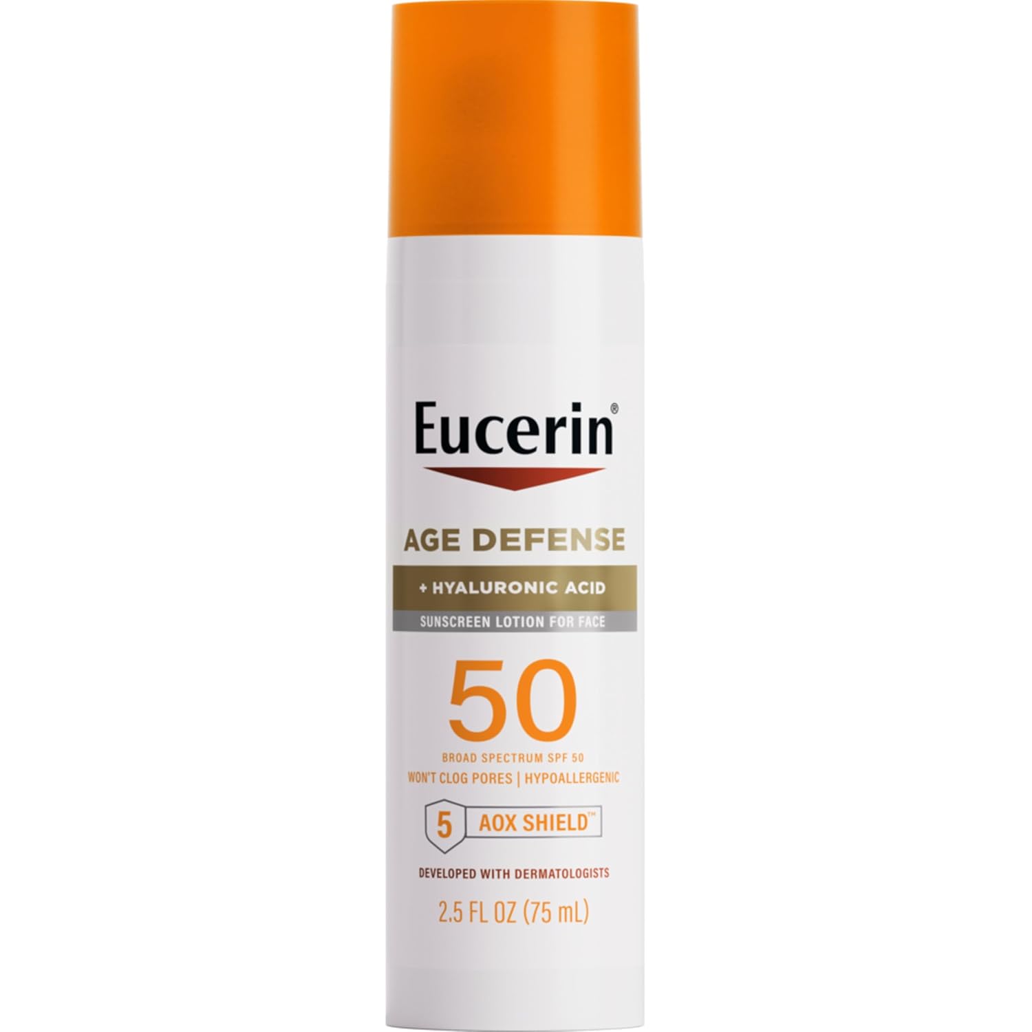 Eucerin_Sun_Age_Defense_SPF_50_Face_Sunscreen_Lotion_with_Hyaluronic_Acid,_Hypoallergenic,_Non-Comedogenic_Sunscreen_SPF_50_Free_of_Fragrance,_Oxybenzone_and_Octinoxate,_2.5_Fl_Oz_Bottle