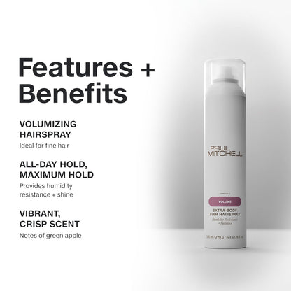 Paul_Mitchell_Extra-Body_Firm_Hairspray,_Extreme_Hold,_Maximum_Volume_+_Humidity_Resistance,_For_Fine_Hair,_9.5_oz