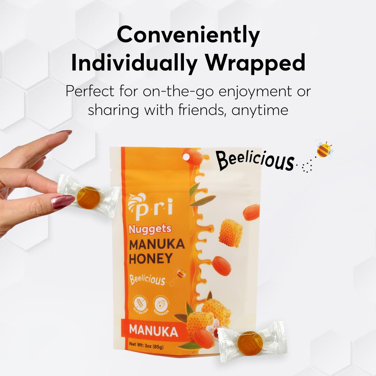 P.R.I_Manuka_Honey_Nuggets,_Sweet_and_All_Natural_Hard_Candy_Treat,_3oz
