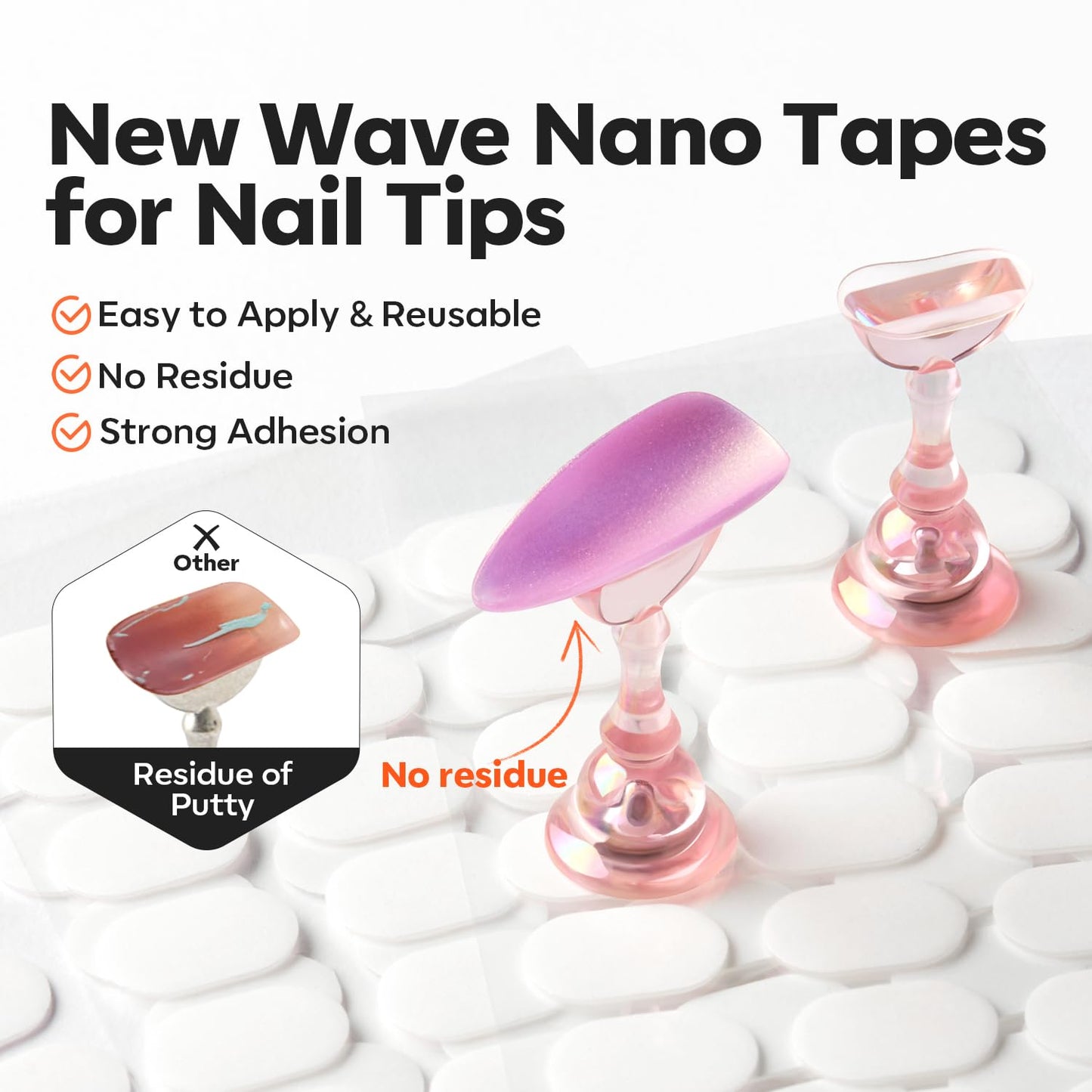 Modelones_Nail_Stand_Set,_Magnetic_Nail_Stands_for_Press_ons_False_Nail_Tips_Practice_Acrylic_Holder_with_200pcs_Sticky_Tabs_Strong_Metal_Base_Painting_Display_DIY_&_Salon_Use_Beginner_Supplies