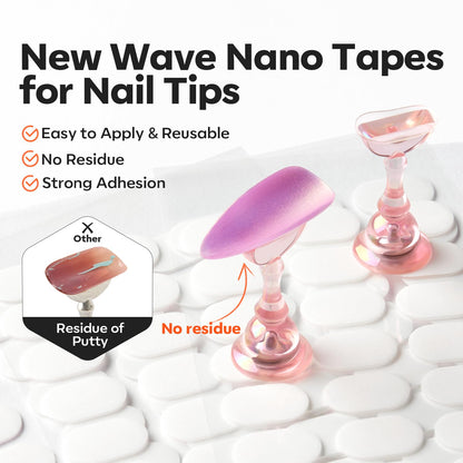 Modelones_Nail_Stand_Set,_Magnetic_Nail_Stands_for_Press_ons_False_Nail_Tips_Practice_Acrylic_Holder_with_200pcs_Sticky_Tabs_Strong_Metal_Base_Painting_Display_DIY_&_Salon_Use_Beginner_Supplies