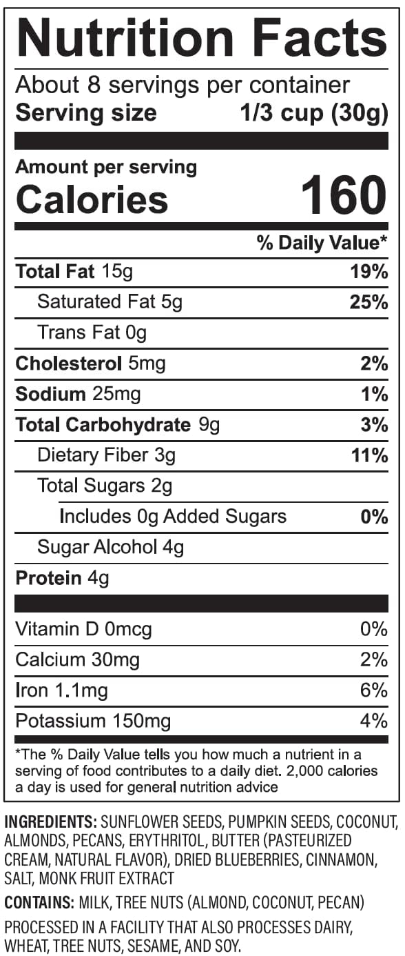 NuTrail_Nut_Granola_Cereal,_Blueberry_Cinnamon,_No_Sugar_Added,_Keto,_Low_Carb,_Gluten_Free,_Grain_Free,_Healthy_Breakfast_8_oz._1_Count