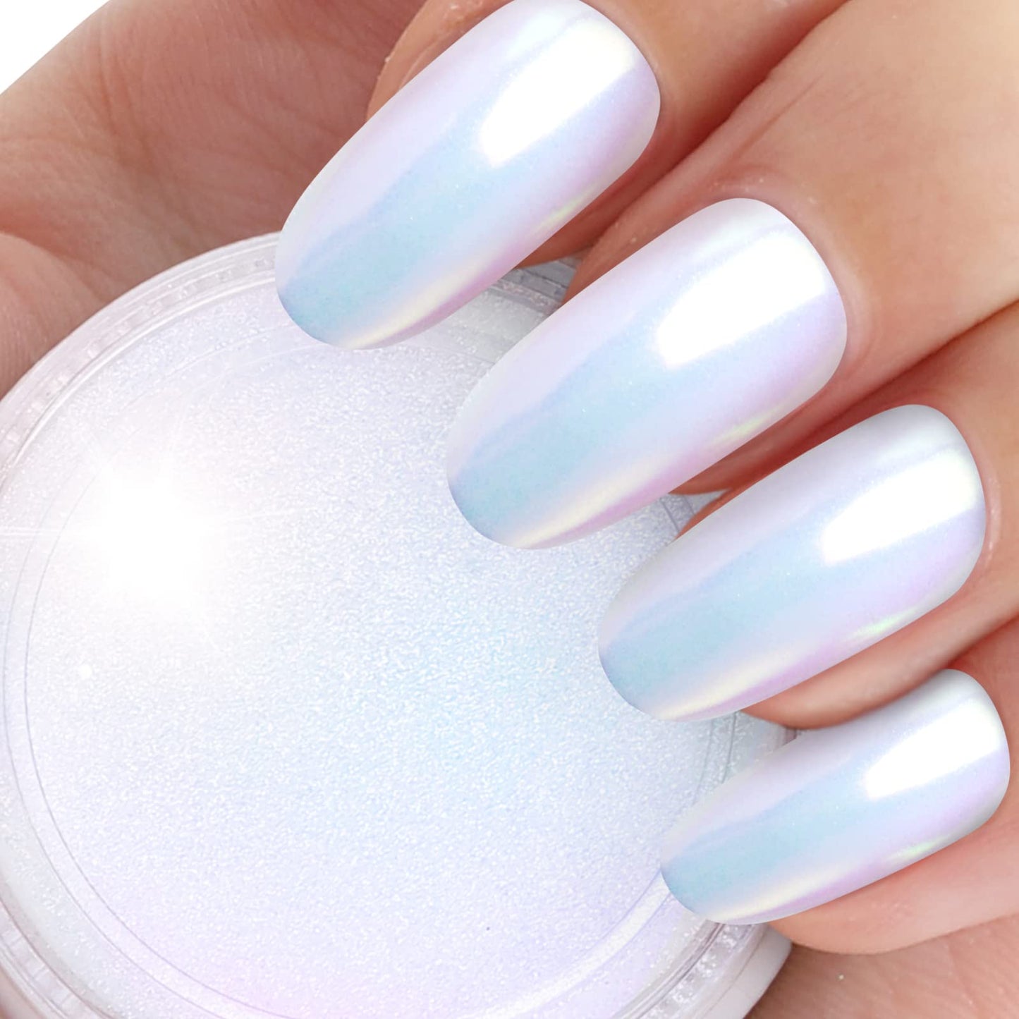 Artdone Chrome Nail Powder,Unicorn Mermaid Aurora Nail Powder,Iridescent Chameleon Effect Nail Color Metallic Mirror Chrome Powder Kit for Nail Art Gel Polish kit