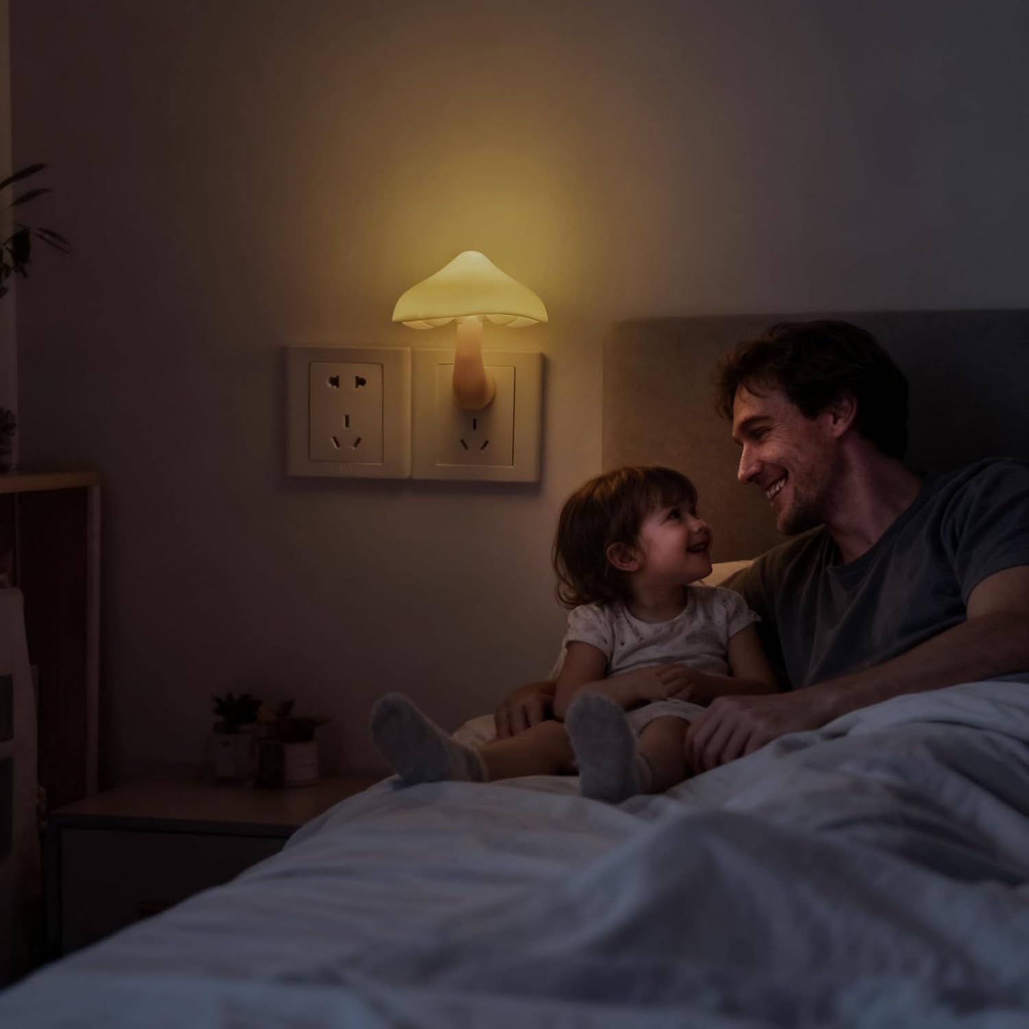 AUSAYE_Sensor_LED_Night_Light_Plug_in_Wall_Lamp,_Energy_Saving_NightLight_Cute_Mushroom_Night_Lights_for_Adults_Kids_Bedroom,Bathroom,Toilet,_Stairs,_Kitchen,Hallway_Corridor