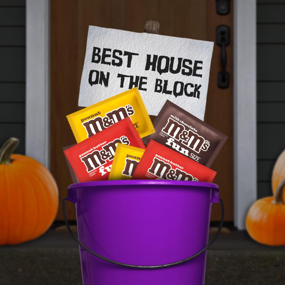 M&M'S_Fun_Size_Assorted_Chocolate_Candy_Variety_Pack,_Milk_Chocolate,_Peanut_&_Peanut_Butter,_Party_Size_Bulk_Candy_Bags_for_Halloween,_Party_Favors,_Offices,_and_More,_19.41_Oz