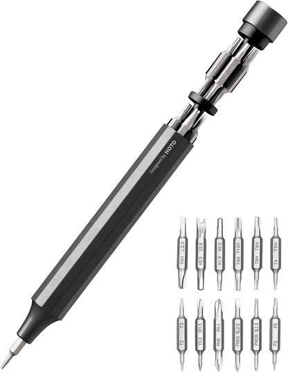 HOTO_24_in_1_Multi_Bit_Mini_Screwdriver_Set_Magnetic,_Manual_Precision_Screwdriver_Set,_EDC_Pen_Screwdriver_for_Eyeglasses,_Electronics,_Watches,_Phones,_Laptops,_Cameras,_Slate_Grey