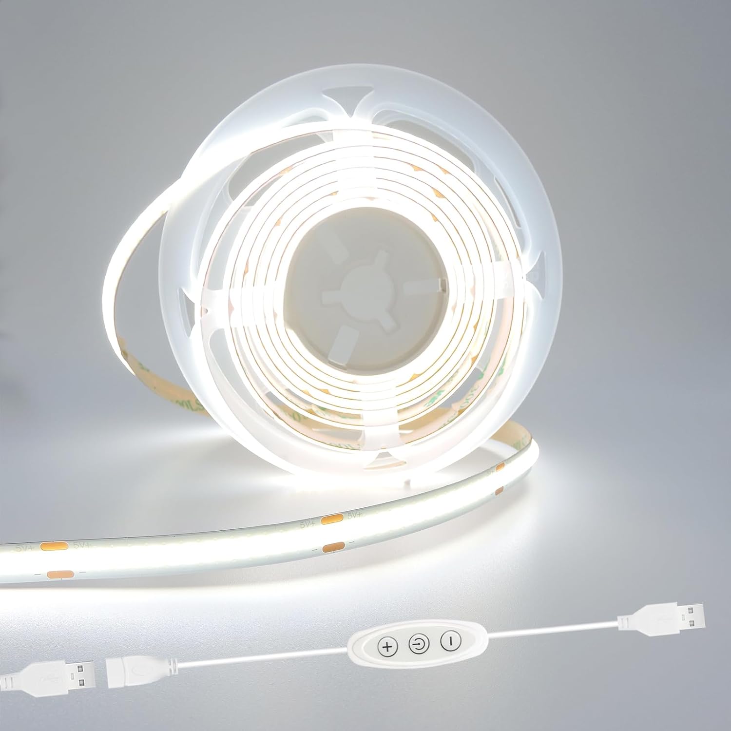 5v_COB_Led_Strip_Lights_USB_Powered_Cool_White/Natural_White/warm_white/Pink_CRI93+_6ft_Led_Tape_Light_with_Dimmer,_10W/2meter_Flexible_&_Dimmable_COB_Strips_for_Sewing_Machine_Desk_Cabinet_DIY_Lighting_Decor