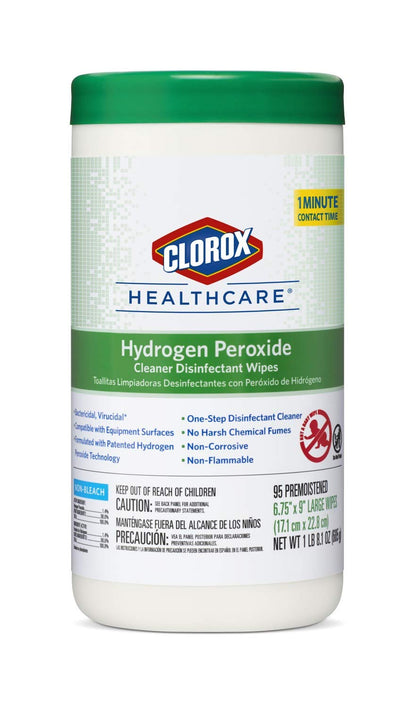 Clorox_Healthcare_Hydrogen_Peroxide_Cleaner_Disinfectant_Wipes,_6.75"_x_9",_95_Count_(Package_May_Vary)
