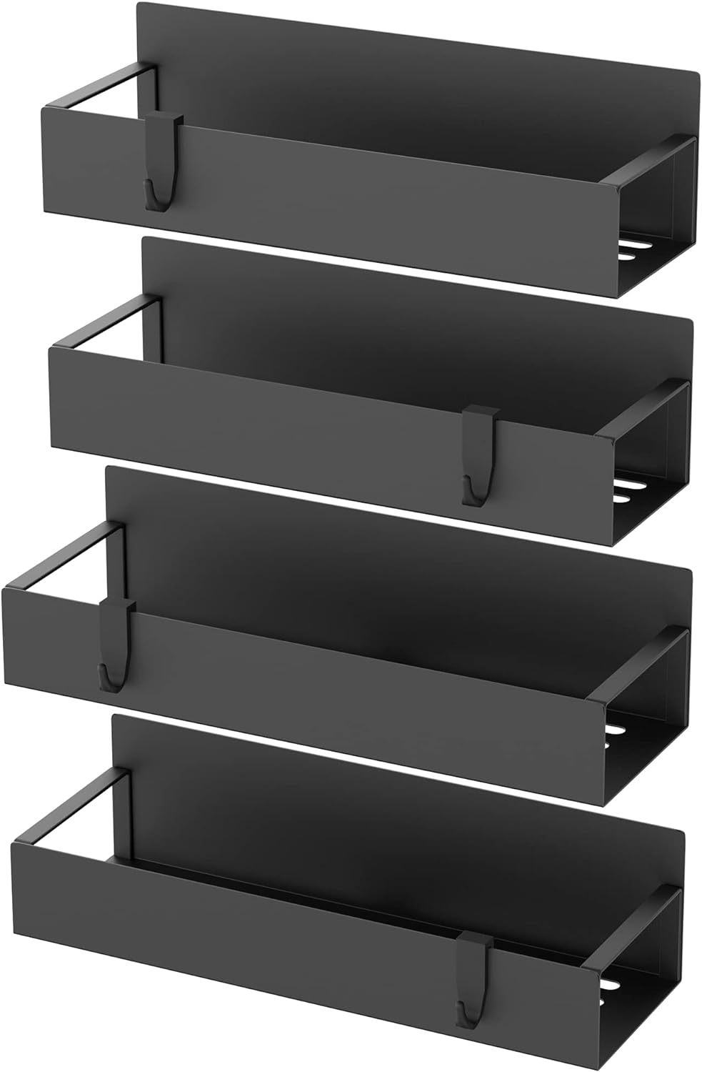 Metal_4_Pack_Magnetic_Spice_Storage_Rack_Organizer_for_Refrigerator_and_Oven,_Black_Fridge_Organizers_and_Storage