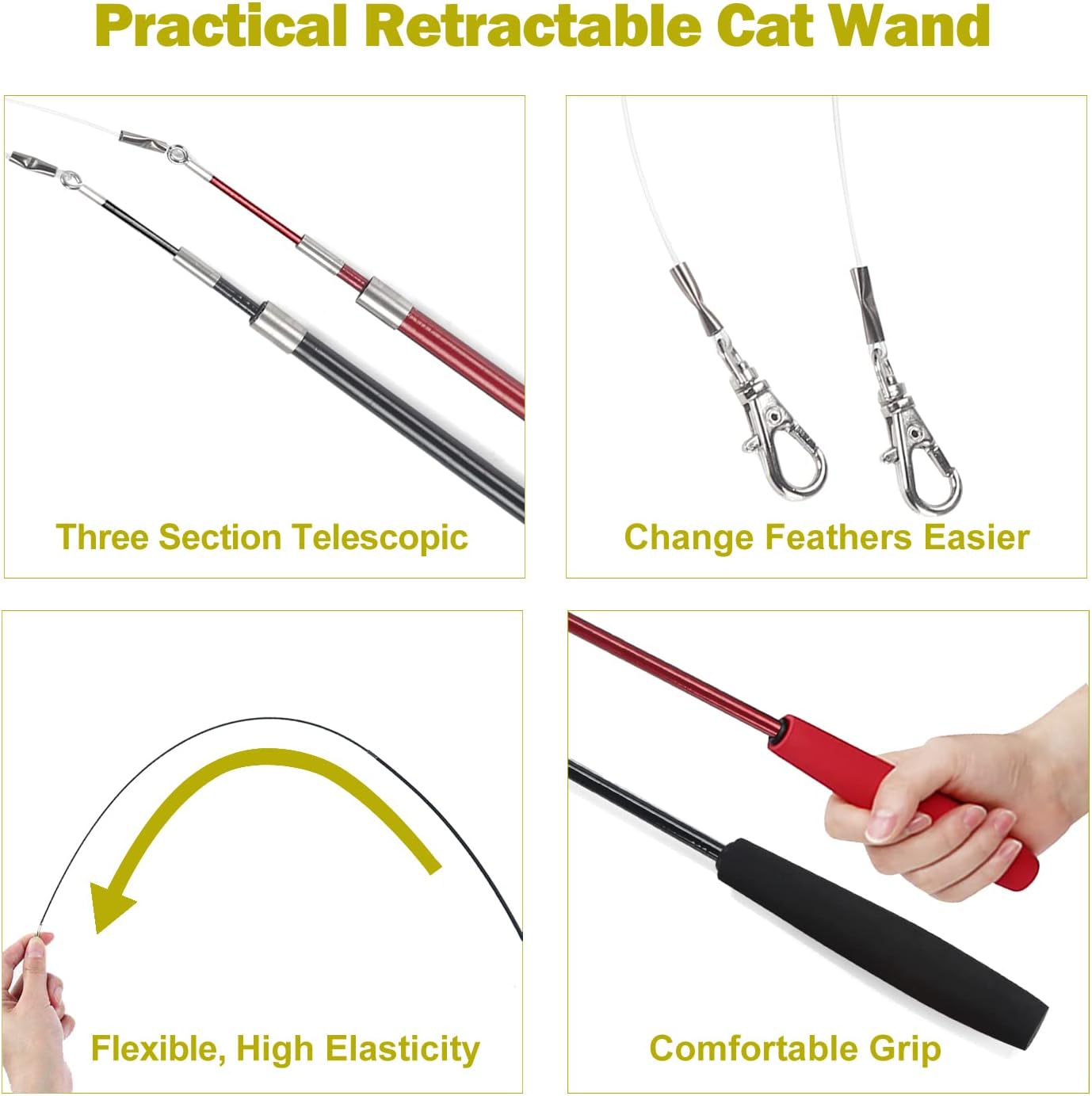MeoHui_Cat_Toys_for_Indoor_Cats,_Interactive_Cat_Toy_2PCS_Retractable_Wand_Toy_and_9PCS_Cat_Feather_Toys_Refills,_Funny_Kitten_Toys_Cat_Fishing_Pole_Toy_for_Bored_Indoor_Cats_Chase_and_Exercise