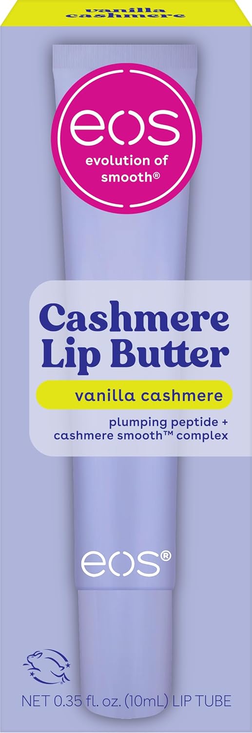 eos_Cashmere_Lip_Butter_-_Vanilla_Cashmere,_Plumping_Peptides,_Smoothing,_eos_Lip_Butter,_Shea_Butter,_Lip_Mask,_Lip_Moisturizer,_Soft_Lips,_0.35_fl_oz