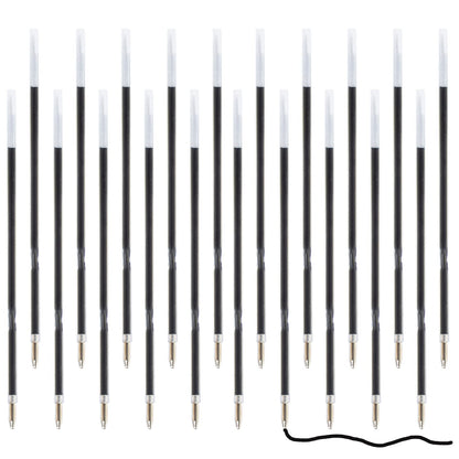 HLPHA 20 Pieces Ballpoint Pen Refills Black Ink 1.0mm Medium Point Smooth Writing Replacement Gel Ink Refills for Retractable Ballpoint Pen School Office Supplies