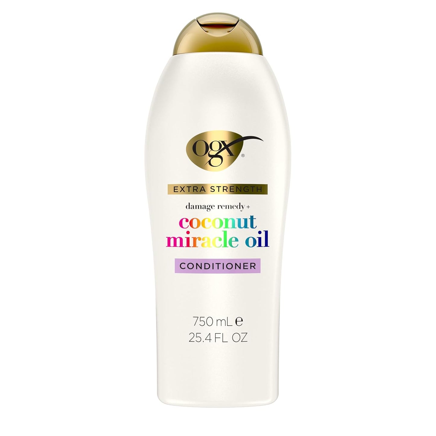 OGX_Extra_Strength_Damage_Remedy_+_Coconut_Miracle_Oil_Conditioner_for_Dry,_Frizzy_or_Coarse_Hair,_Hydrating_&_Flyaway_Taming_Conditioner,_Paraben-Free,_Sulfate-Free_Surfactants,_25.4_Fl_Oz