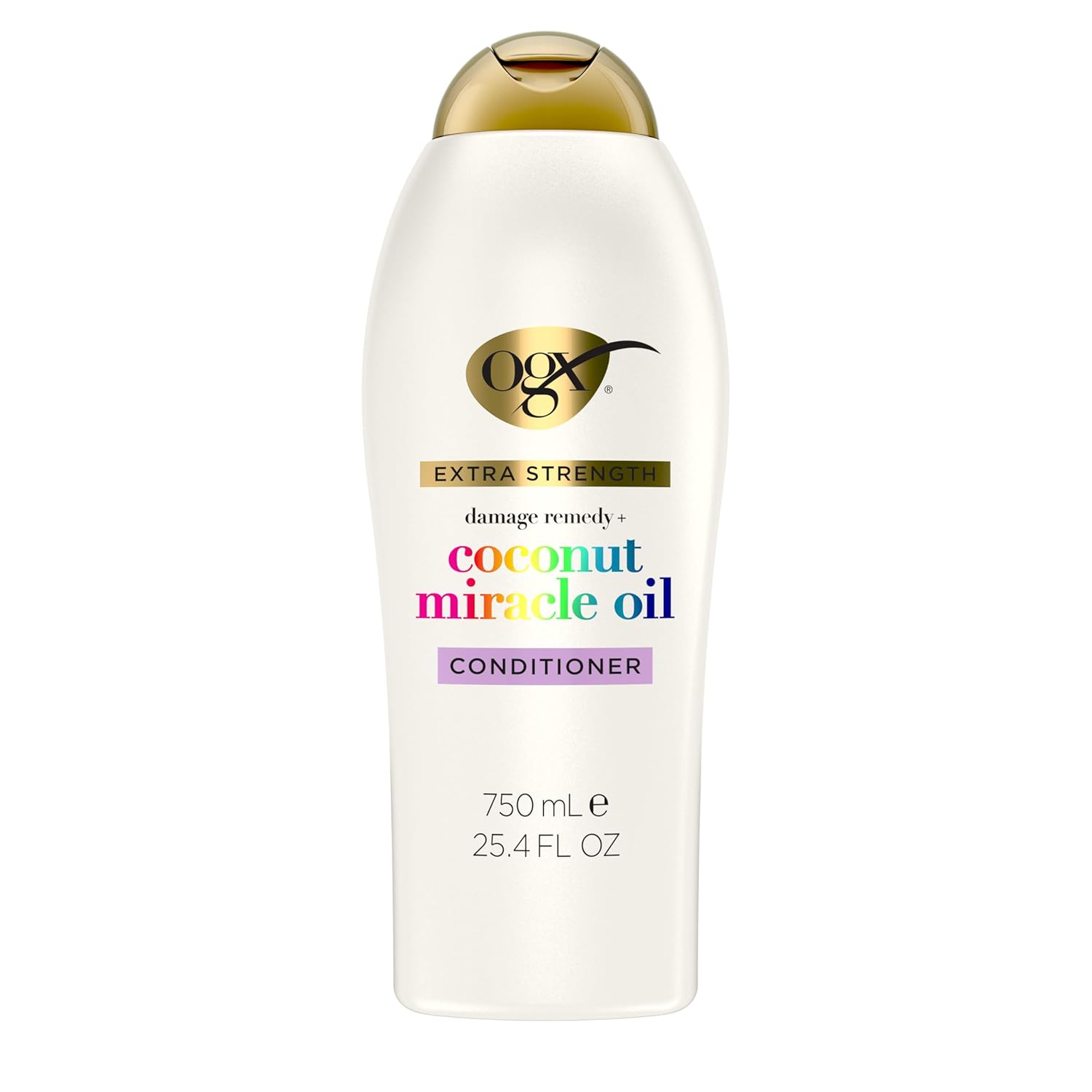 OGX_Extra_Strength_Damage_Remedy_+_Coconut_Miracle_Oil_Conditioner_for_Dry,_Frizzy_or_Coarse_Hair,_Hydrating_&_Flyaway_Taming_Conditioner,_Paraben-Free,_Sulfate-Free_Surfactants,_25.4_Fl_Oz