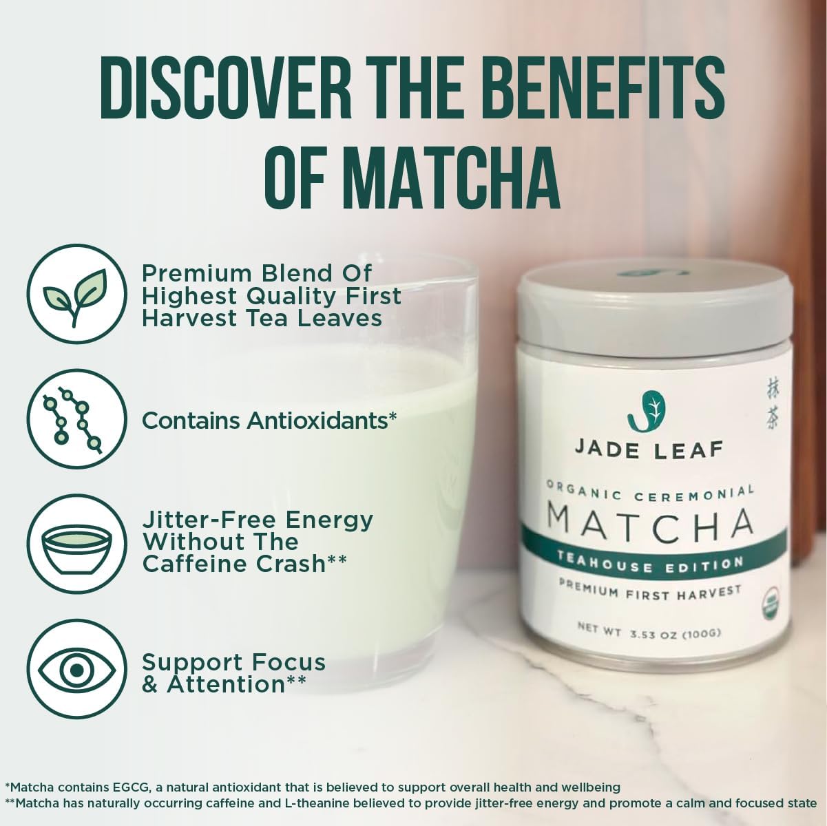 Jade_Leaf_Matcha_Organic_Ceremonial_Grade_Matcha_Green_Tea_Powder_-_100%_Pure_Japanese_First_Harvest_Green_Tea_for_Ceremonies,_Usucha,_Lattes_100g_/_3.53_Ounce_Pouch_(Pack_of_1)