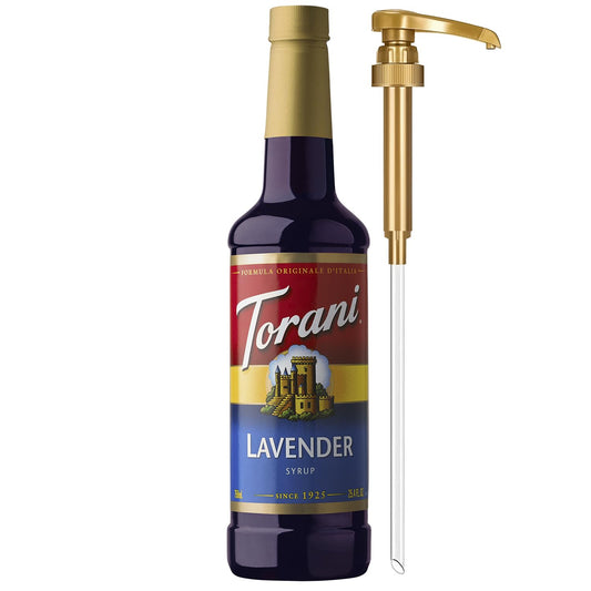 Torani_Coffee_Syrup,_Lavender_Flavored_Syrup_for_Drinks,_Pump_Included,_25.4_Fl_Oz