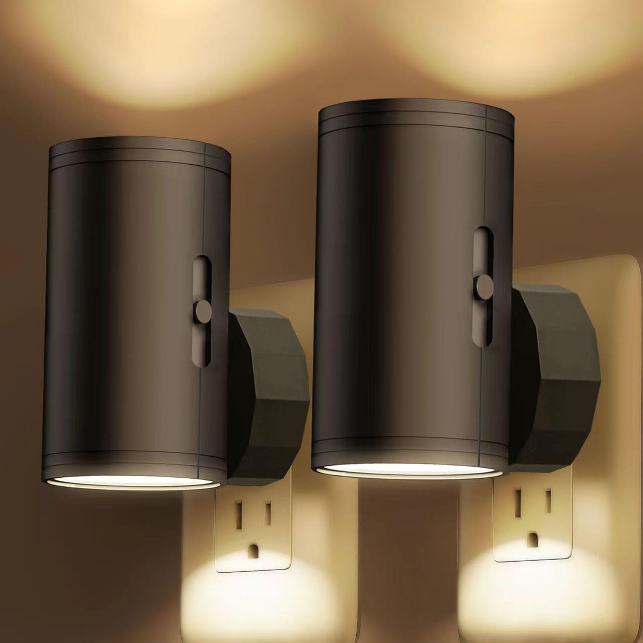 LED_Night_Lights_Plug_into_Wall,_Dusk_to_Dawn_Sensor,5-300LM_Adjustable_Brightness,_Dimmable_Night_Lights_for_Kitchen,Hallway_Bedroom,Stairs,_2/4_Pack