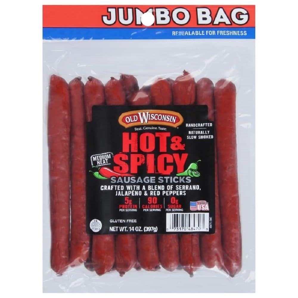 Old_Wisconsin_Hot_&_Spicy_Sausage_Snack_Sticks,_Naturally_Smoked,_Ready_to_Eat,_High_Protein,_Low_Carb,_Keto,_Gluten_Free,_14_Ounce_Resealable_Package