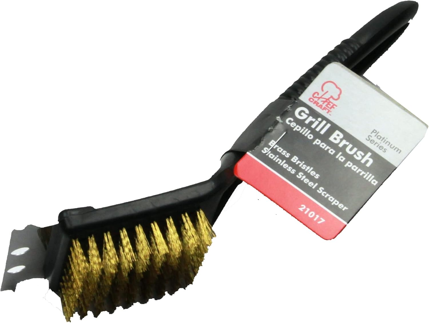 Chef_Craft_Select_Plastic_Handle_Short_Grill_Brush,_9_Inches_In_Length,_Black