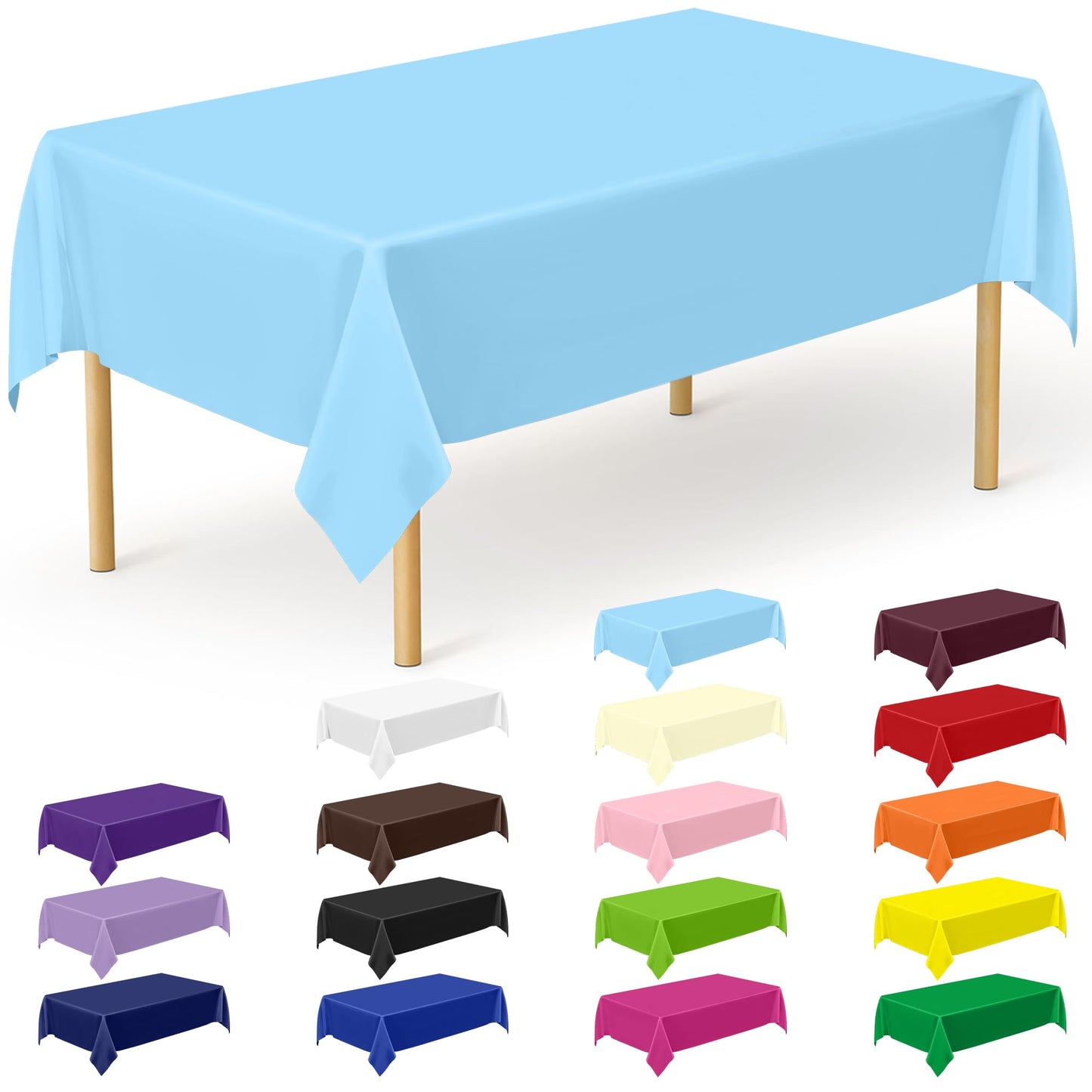 Skyblue - 12pcs 54x108 in