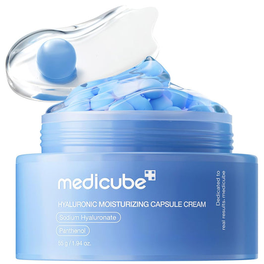 medicube_Capsule_Cream_with_Hyaluronic_Acid_|_120H_Lasting_Hydration,_Barrier_Care,_Calming_Daily_Facial_Moisturizer_For_All_Skin_Types_|_Panthenol_&_Ceramides_|_Korean_Skincare,_1.94_oz