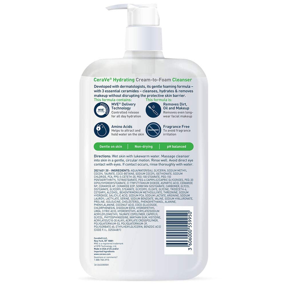 CeraVe_Hydrating_Cream_To_Foam_Cleanser,_Makeup_Remover_Face_Wash_For_Dry_Skin,_Foaming_Facial_Cleanser_With_Hyaluronic_Acid,_Normal_To_Dry_Skin,_Fragrance_Free_&_Non_Comedogenic,_19_Fluid_Ounce
