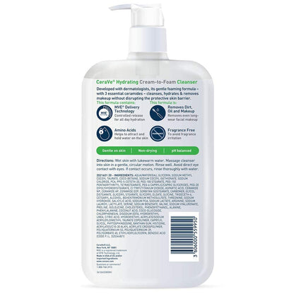 CeraVe_Hydrating_Cream_To_Foam_Cleanser,_Makeup_Remover_Face_Wash_For_Dry_Skin,_Foaming_Facial_Cleanser_With_Hyaluronic_Acid,_Normal_To_Dry_Skin,_Fragrance_Free_&_Non_Comedogenic,_19_Fluid_Ounce