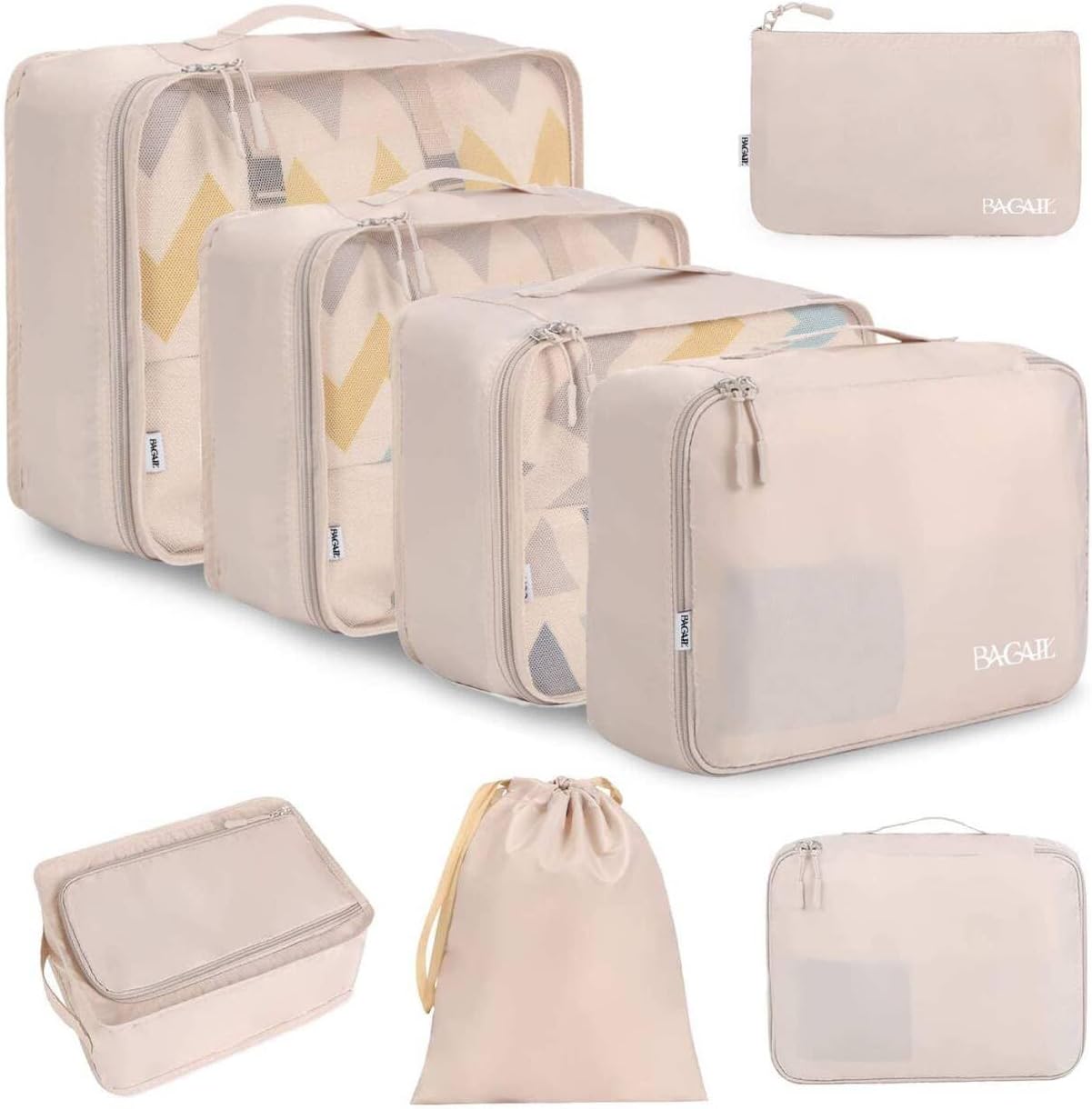 BAGAIL_8_Set_Packing_Cubes_Luggage_Packing_Organizers_for_Travel_Accessories-Cream