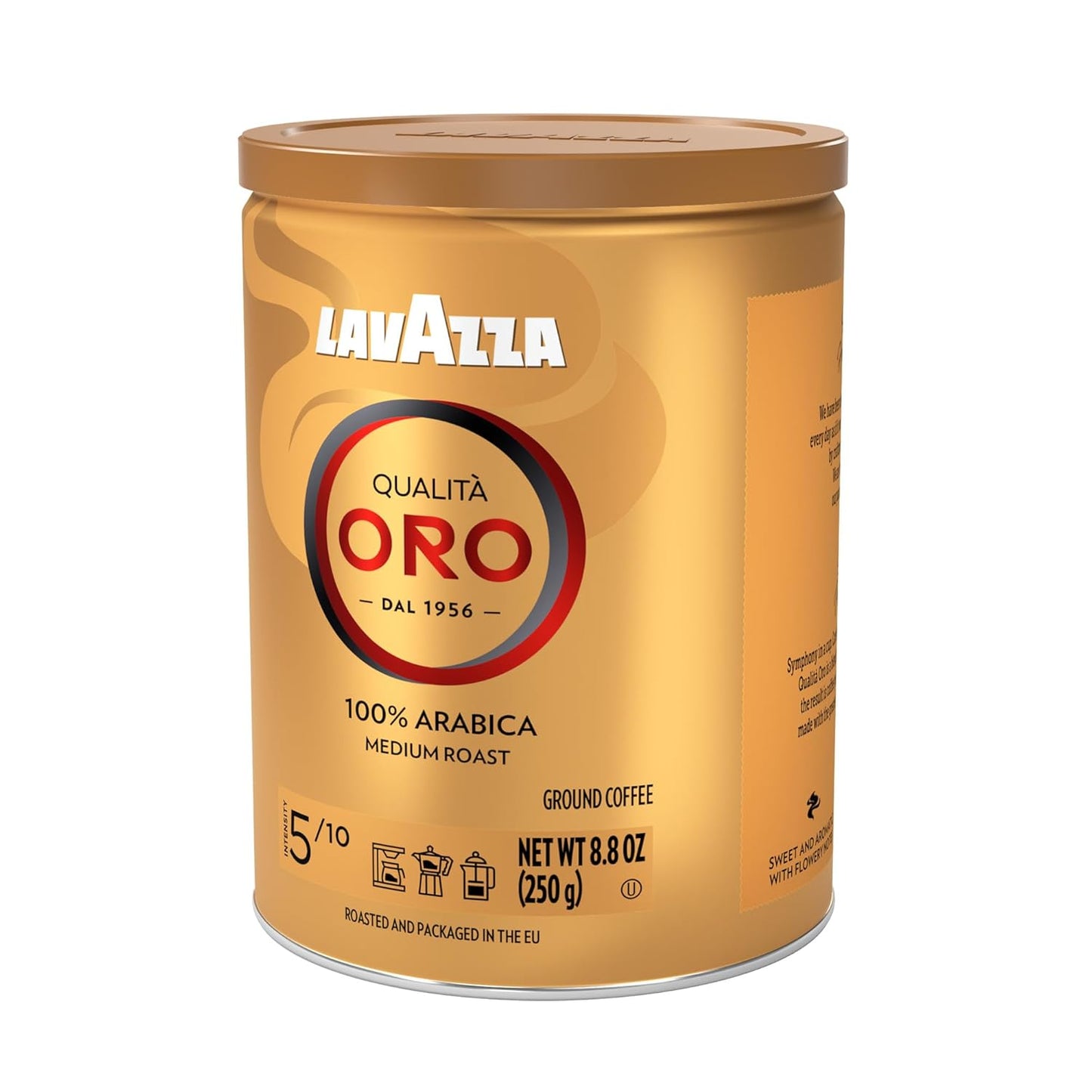 Lavazza_Qualita_Oro_Ground_Coffee,_Medium_Roast,_100%_Arabica,_8.8_oz_Tin_(Pack_of_6)